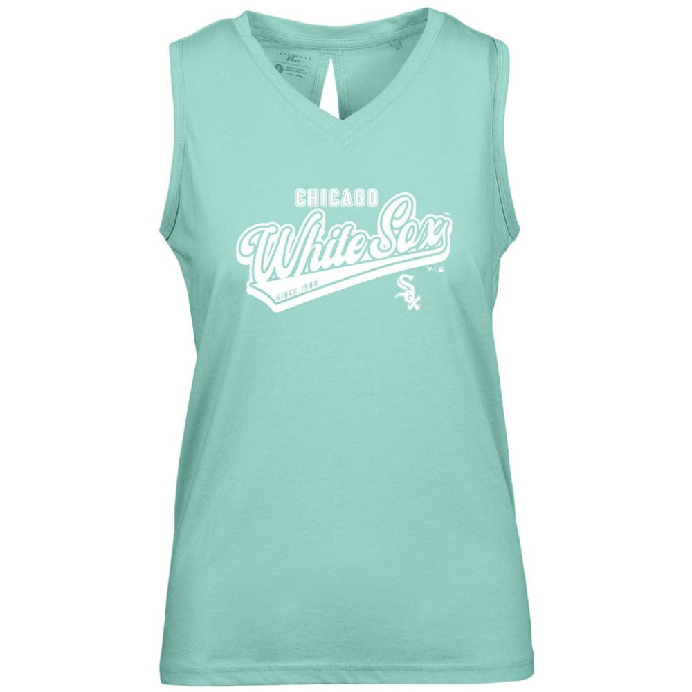Chicago White Sox Levelwear Women's Paisley Sweep V-Neck Tank Top - Mint