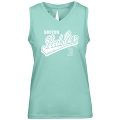 Boston Red Sox Levelwear Women's Paisley Sweep V-Neck Tank Top - Mint