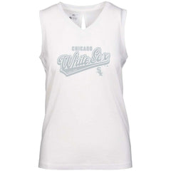 Chicago White Sox Levelwear Women's Paisley Sweep V-Neck Tank Top - White
