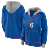 Philadelphia 76ers Logo Athletic Women's Boom Pullover Hoodie - Royal on sale