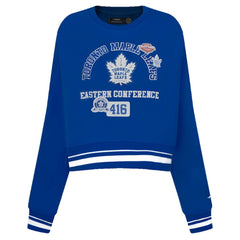 Toronto Maple Leafs Pro Standard Women's Area Code Cropped Pullover Sweatshirt