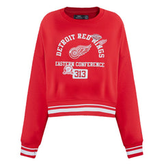 Detroit Red Wings Pro Standard Women's Area Code Cropped Pullover Sweatshirt