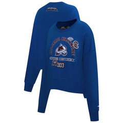 Colorado Avalanche Pro Standard Women's Area Code Cropped Pullover Sweatshirt
