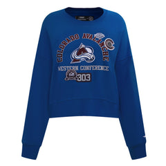 Colorado Avalanche Pro Standard Women's Area Code Cropped Pullover Sweatshirt