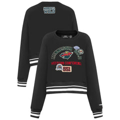 Minnesota Wild Pro Standard Women's Area Code Cropped Pullover Sweatshirt
