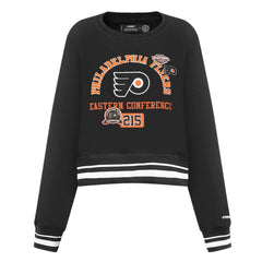 Philadelphia Flyers Pro Standard Women's Area Code Cropped Pullover Sweatshirt