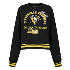 Pittsburgh Penguins Pro Standard Women's Area Code Cropped Pullover Sweatshirt