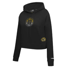 Boston Bruins Pro Standard Women's Jewels Cropped Pullover Hoodie