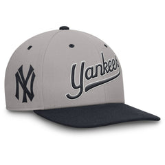 New York Yankees Cooperstown Collection Pro Performance Snapback Hat - Gray/Navy | Nike
