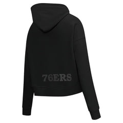 Philadelphia 76ers Pro Standard Women's Jewels Cropped Pullover Hoodie - Black online