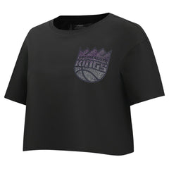 Sacramento Kings Pro Standard Women's Jewels Boxy Cropped T-Shirt - Black discount