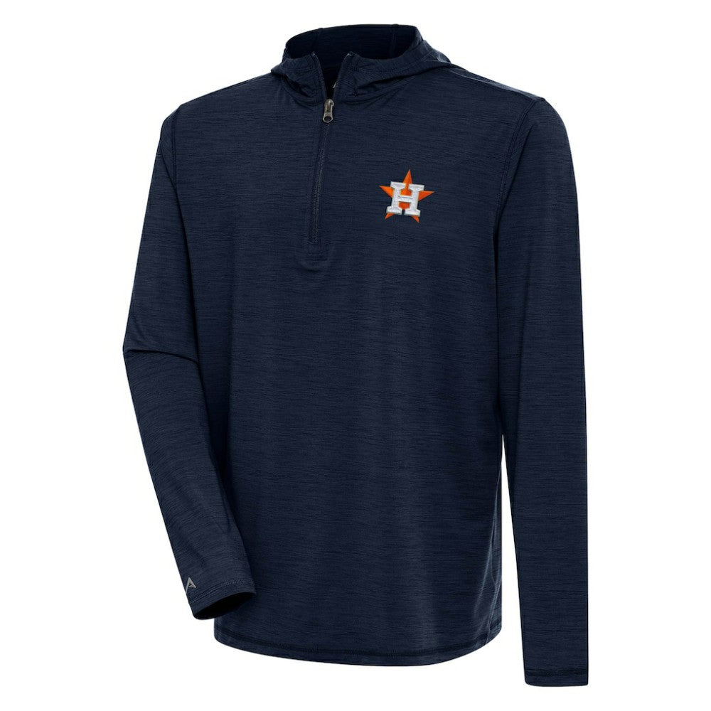 Houston Astros Antigua Tidy Quarter-Zip Hoodie - Heather Navy