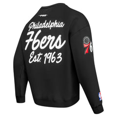 Philadelphia 76ers Pro Standard Paint the City Drop Shoulder Sweatshirt - Black shop