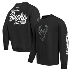 Milwaukee Bucks Pro Standard Paint the City Drop Shoulder Sweatshirt - Black for sale
