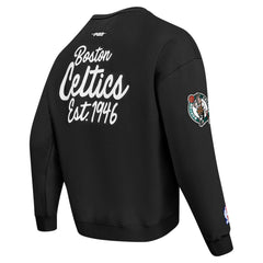 Boston Celtics Pro Standard Paint the City Drop Shoulder Sweatshirt - Black on sale