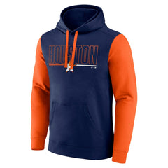 Houston Astros Outline Fleece Pullover Hoodie - Navy