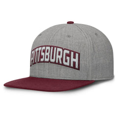 Pittsburgh Pirates Elements Felt Chainstitch Snapback Hat - Gray/Maroon