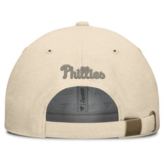 Philadelphia Phillies Front Office Leather Patch Adjustable Hat - Cream