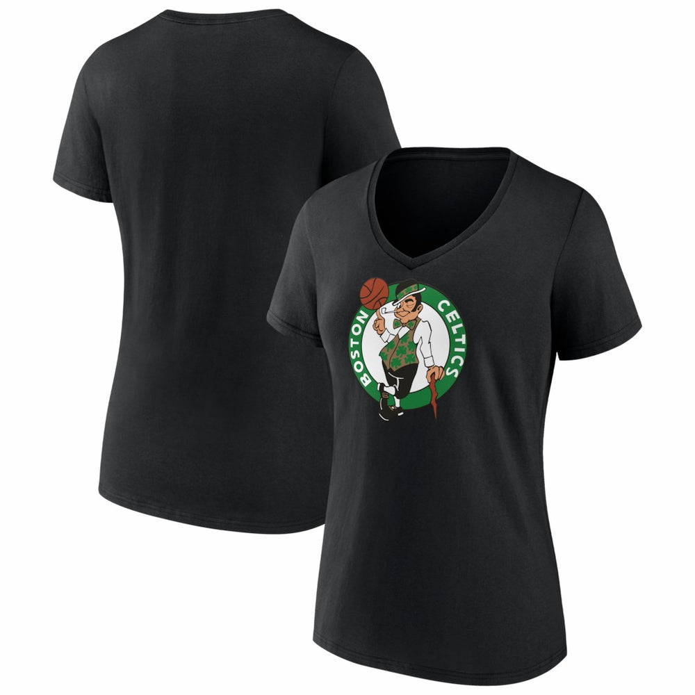 Boston Celtics Women's Primary Logo V-Neck T-Shirt - Black outlet