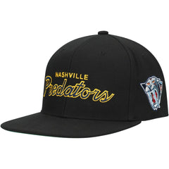 Nashville Predators Mitchell & Ness Core Team Script 2.0 Snapback Hat