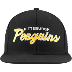 Pittsburgh Penguins Mitchell & Ness Core Team Script 2.0 Snapback Hat