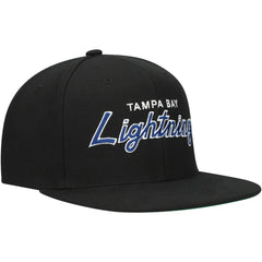Tampa Bay Lightning Mitchell & Ness Core Team Script 2.0 Snapback Hat