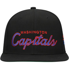 Washington Capitals Mitchell & Ness Core Team Script 2.0 Snapback Hat