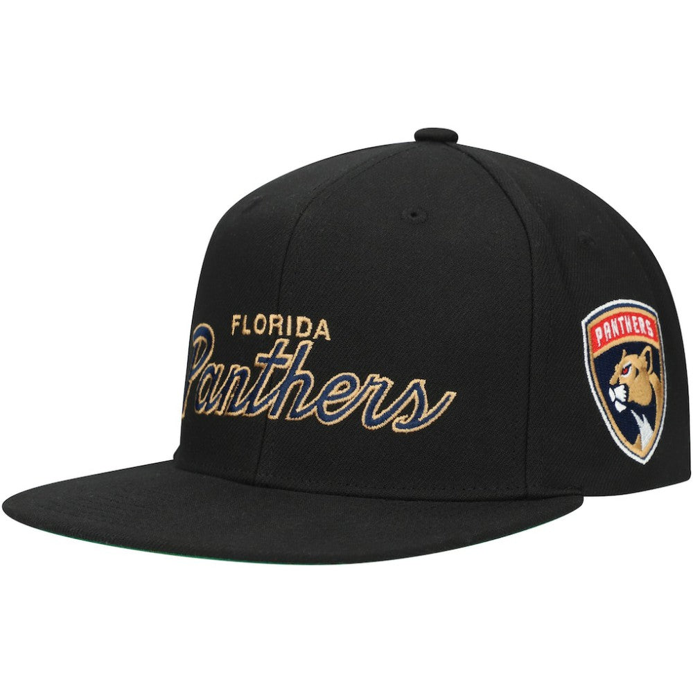 Florida Panthers Mitchell & Ness Core Team Script 2.0 Snapback Hat