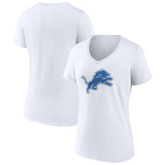 NFL Detroit Lions Women's Primary Logo V-Neck T-Shirt