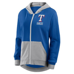 Texas Rangers Women's Hit It French Terry Full-Zip Hoodie - Royal