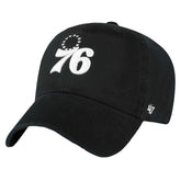 Philadelphia 76ers '47 Core Logo Clean Up Adjustable Hat - Black | 47 brand shop