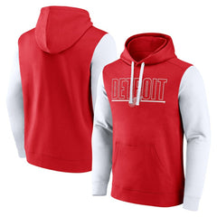 Detroit Red Wings Logo Athletic Deliver Fleece Pullover Hoodie