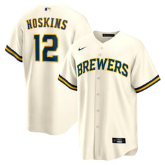 Rhys Hoskins Milwaukee Brewers Home Replica Player Jersey - Cream | Nike