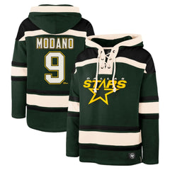 Mike Modano Dallas Stars '47 Retired Player Name & Number Lacer Pullover Hoodie