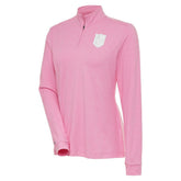 Vegas Golden Knights Antigua Women's White Logo Mentor Quarter-Zip Jacket