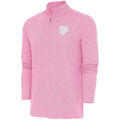 Pittsburgh Penguins Antigua White Logo Hunk Quarter-Zip Pullover