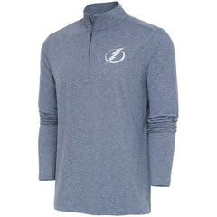 Tampa Bay Lightning Antigua White Logo Hunk Quarter-Zip Pullover
