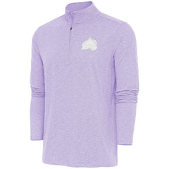 Colorado Avalanche Antigua White Logo Hunk Quarter-Zip Pullover