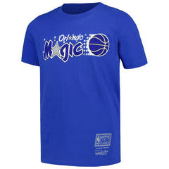 Orlando Magic Youth Hardwood Classics Retro Logo T-Shirt - Blue | Mitchell & Ness discount