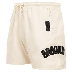 Brooklyn Nets Pro Standard Triple Tonal Woven Shorts - Cream discount