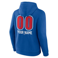 Chicago Cubs Personalized Name & Number Fastball Pullover Hoodie - Royal