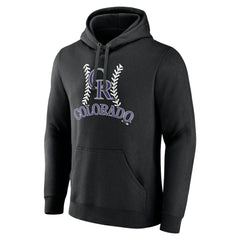 Colorado Rockies Personalized Name & Number Fastball Pullover Hoodie - Black