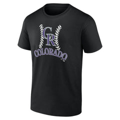 Colorado Rockies Personalized Name & Number Fastball T-Shirt - Black