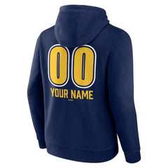 Milwaukee Brewers Personalized Name & Number Fastball Pullover Hoodie - Navy