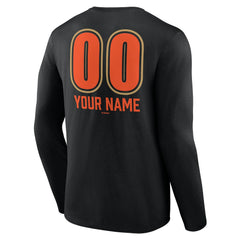 San Francisco Giants Personalized Name & Number Fastball Long Sleeve T-Shirt - Black