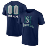 Seattle Mariners Personalized Name & Number Fastball T-Shirt - Navy
