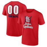 St. Louis Cardinals Personalized Name & Number Fastball T-Shirt - Red