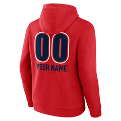 Atlanta Braves Personalized Name & Number Fastball Pullover Hoodie - Red