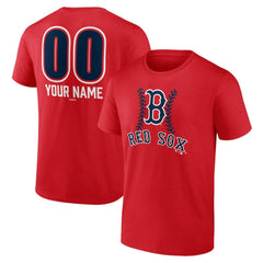 Boston Red Sox Personalized Name & Number Fastball T-Shirt - Red