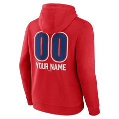 Chicago Cubs Personalized Name & Number Fastball Pullover Hoodie - Red